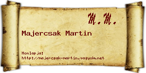 Majercsak Martin névjegykártya