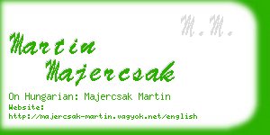 martin majercsak business card